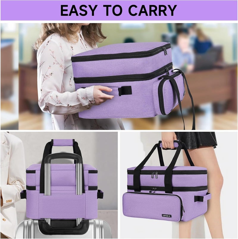 LEFORZ Carrying Case Compatible with Cricut EasyPress 2/Cricut EasyPress3 (9"x9",10"x10",12"x10"),Double-Layer Heat Press Machine Storage Bag Fits for Htvront(10"x10"),Tools and Accessories,Easy Press Mat - Image 5